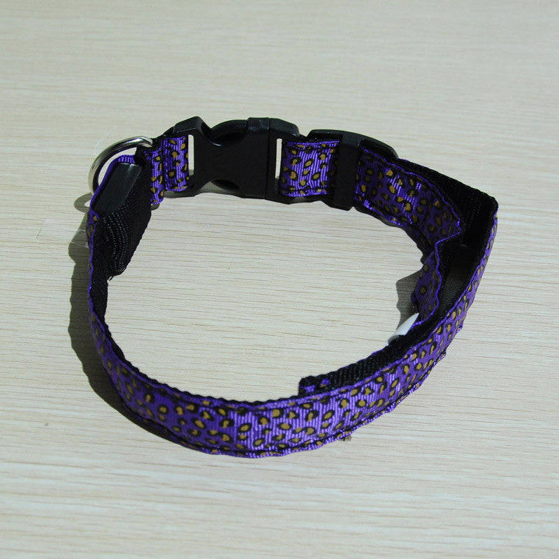 Nylon LED Dog Collar with Night Safety Flashing Light for Small, Medium, Large Dogs