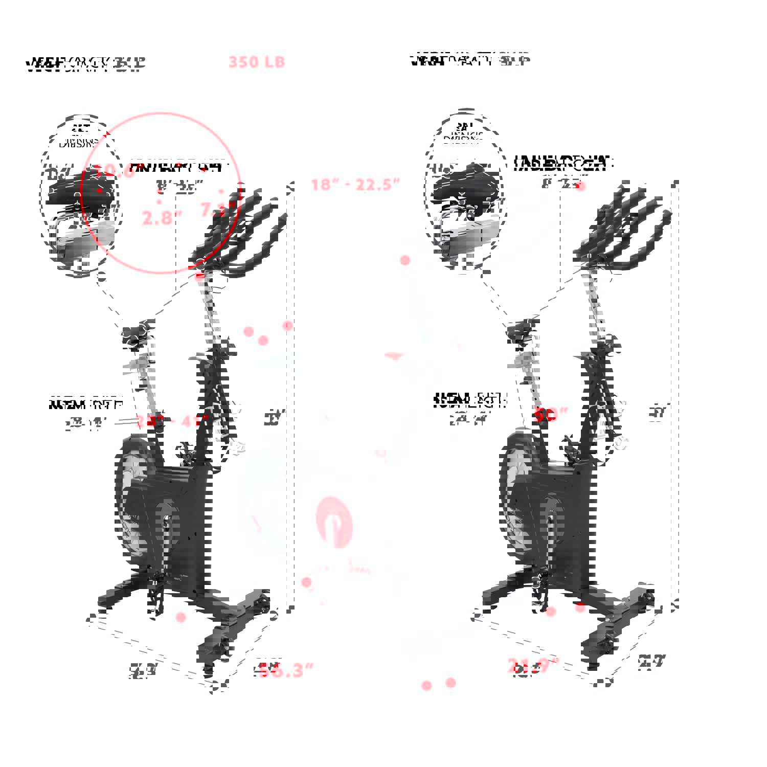 Sunny Health & Fitness Premium Kinetic Flywheel Rear Drive Cycle - SF-B1852