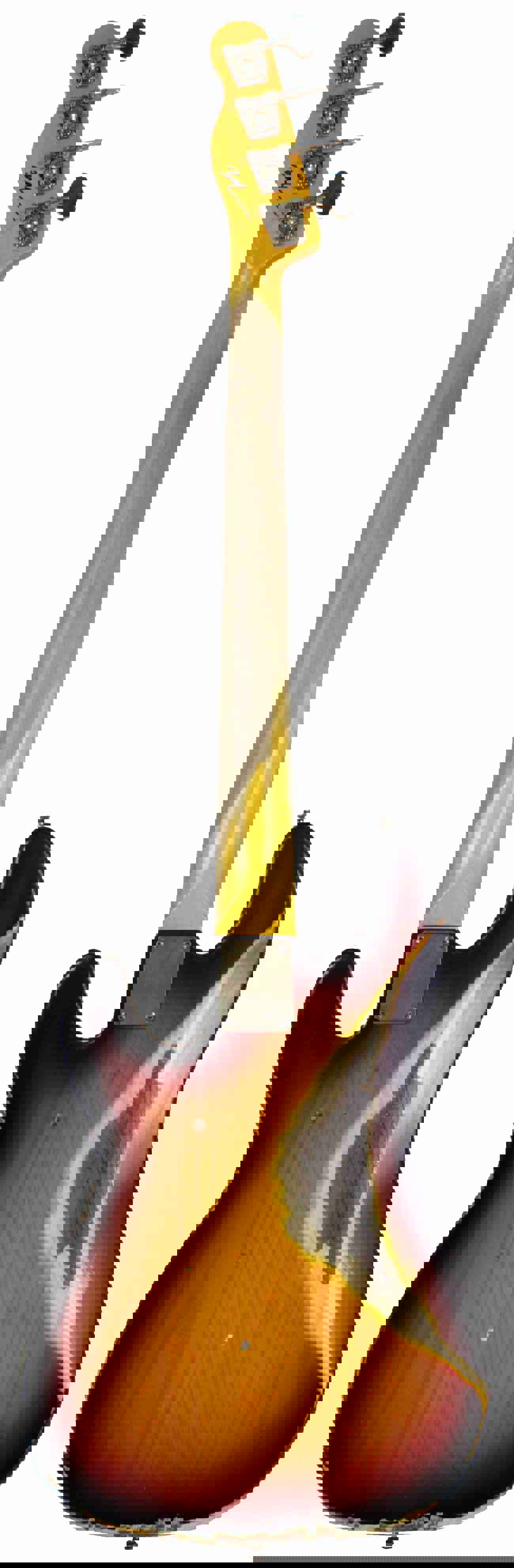 Nash PB-55 Bass Guitar, 3-Tone Burst, Heavy Aging