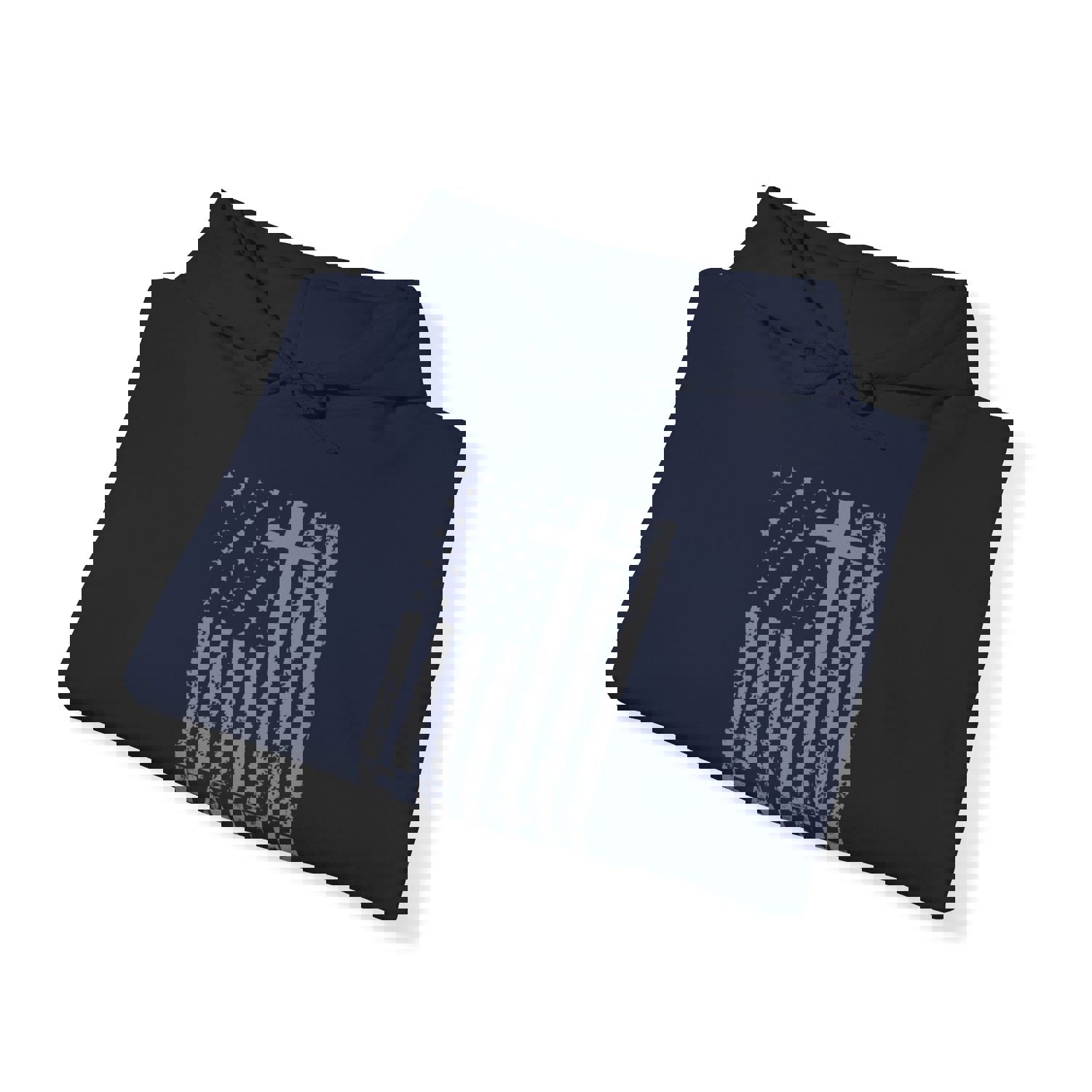 USA Flag Patriotic American Hooded Sweatshirt - Faith Over Fear Prayer Pullover Hoodie