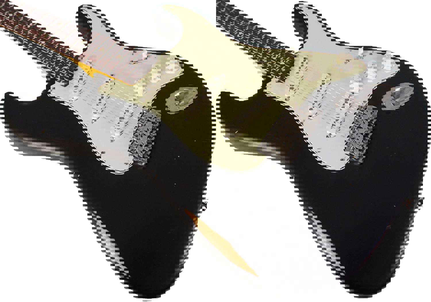 Nash S-63 Guitar, Black, Light Aging - Vintage Strat Model with Modern Features