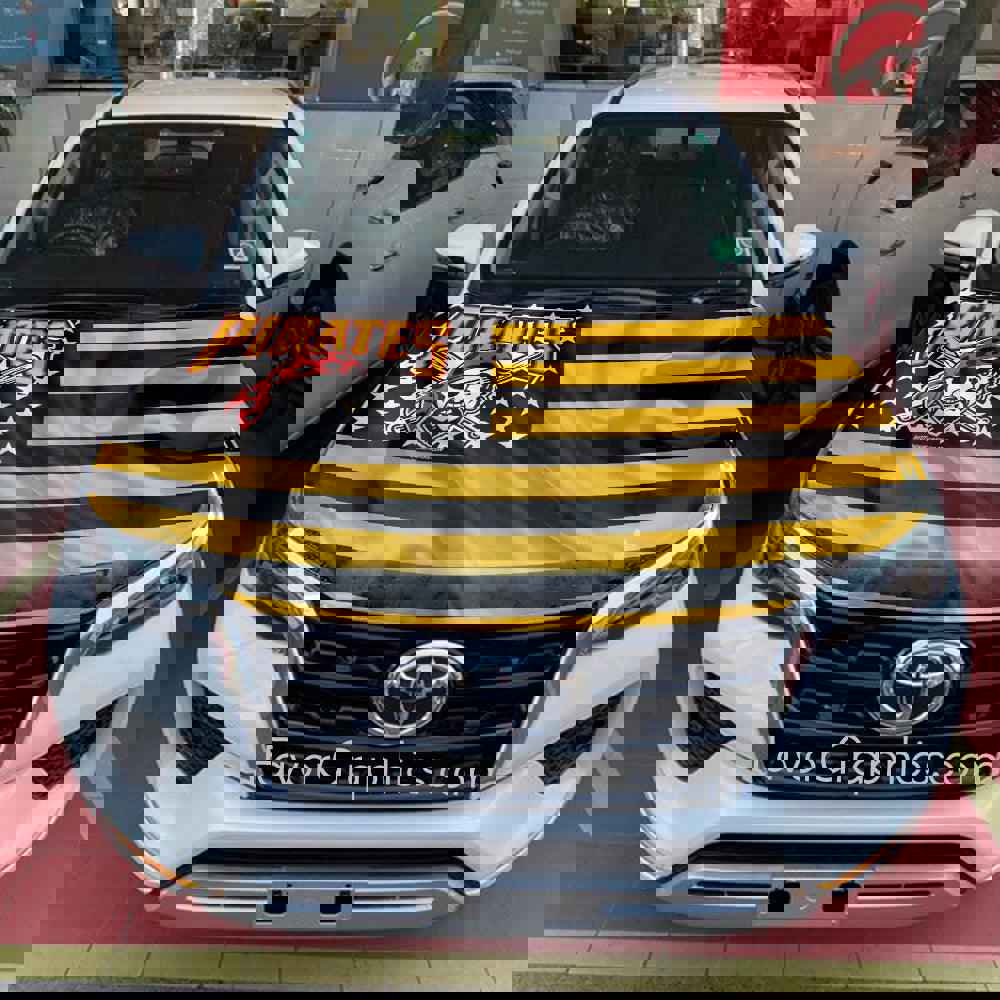 Pittsburgh Pirates Itasha Car Vinyl Hood Wrap Decal Sticker