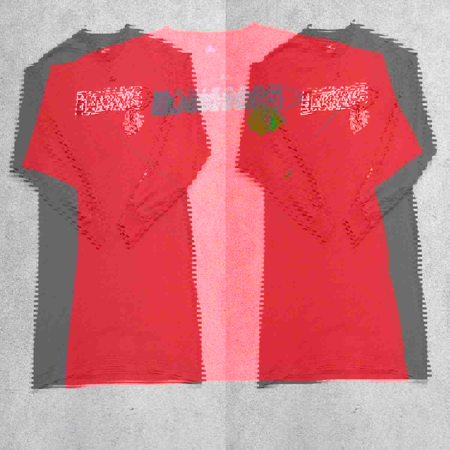 NFL Majestic Men's XL Red Chicago Blackhawks Crew Neck Sports Tee