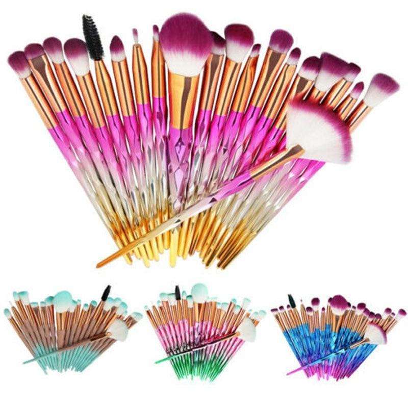 20PCS Unicorn Beauty Makeup Brushes Tool Set