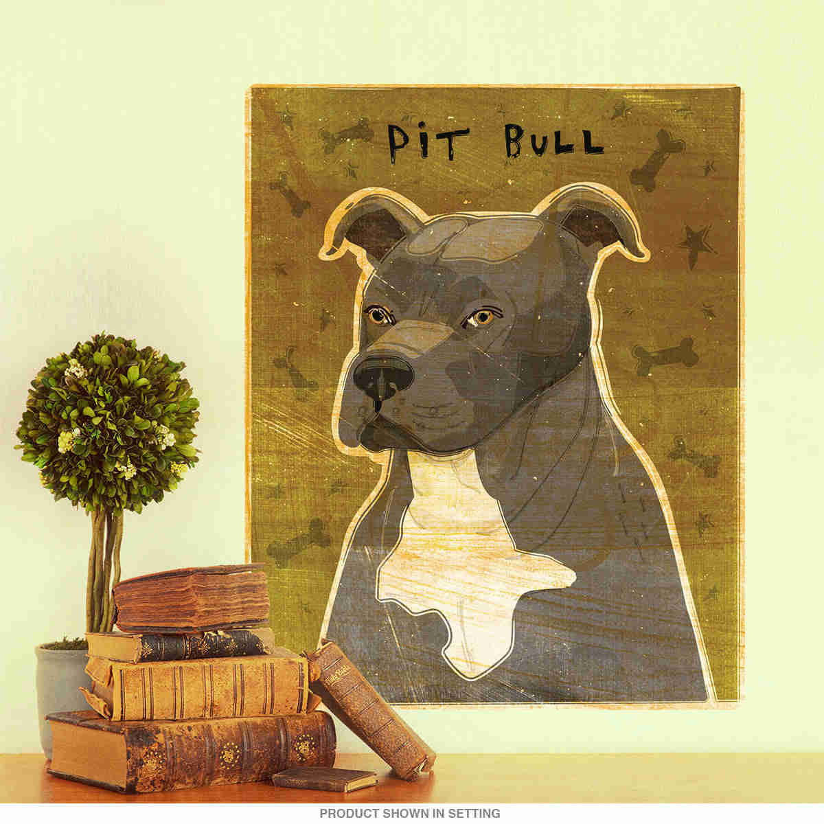 Pit Bull Grey Pet Dog Wall Decal - Premium Removable Art for Pet Lovers