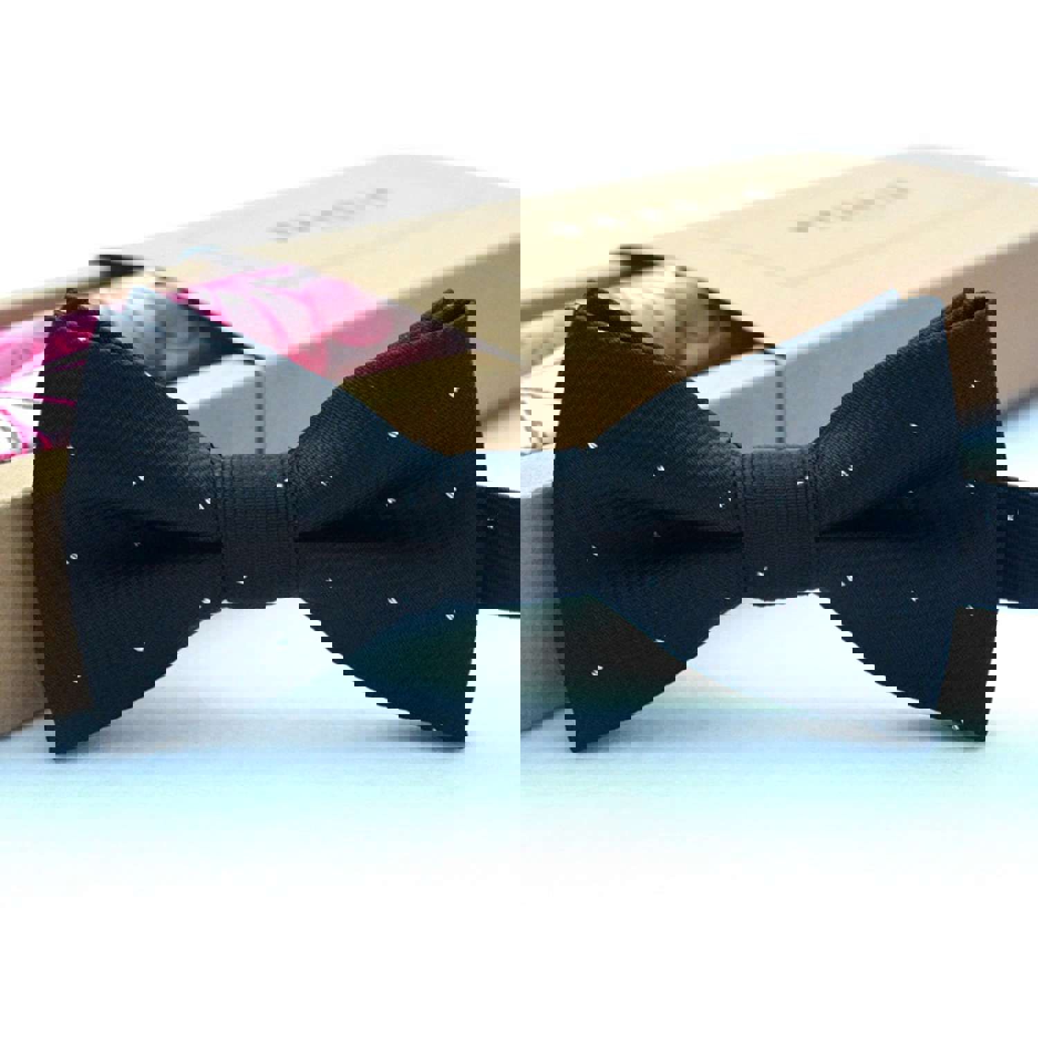 Children Bow Tie for Baby Boy - Solid Color Gentleman Shirt Neck Tie with Dot Pattern