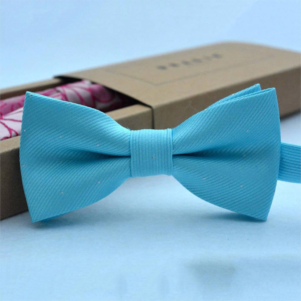 Children Bow Tie for Baby Boy - Solid Color Gentleman Shirt Neck Tie with Dot Pattern