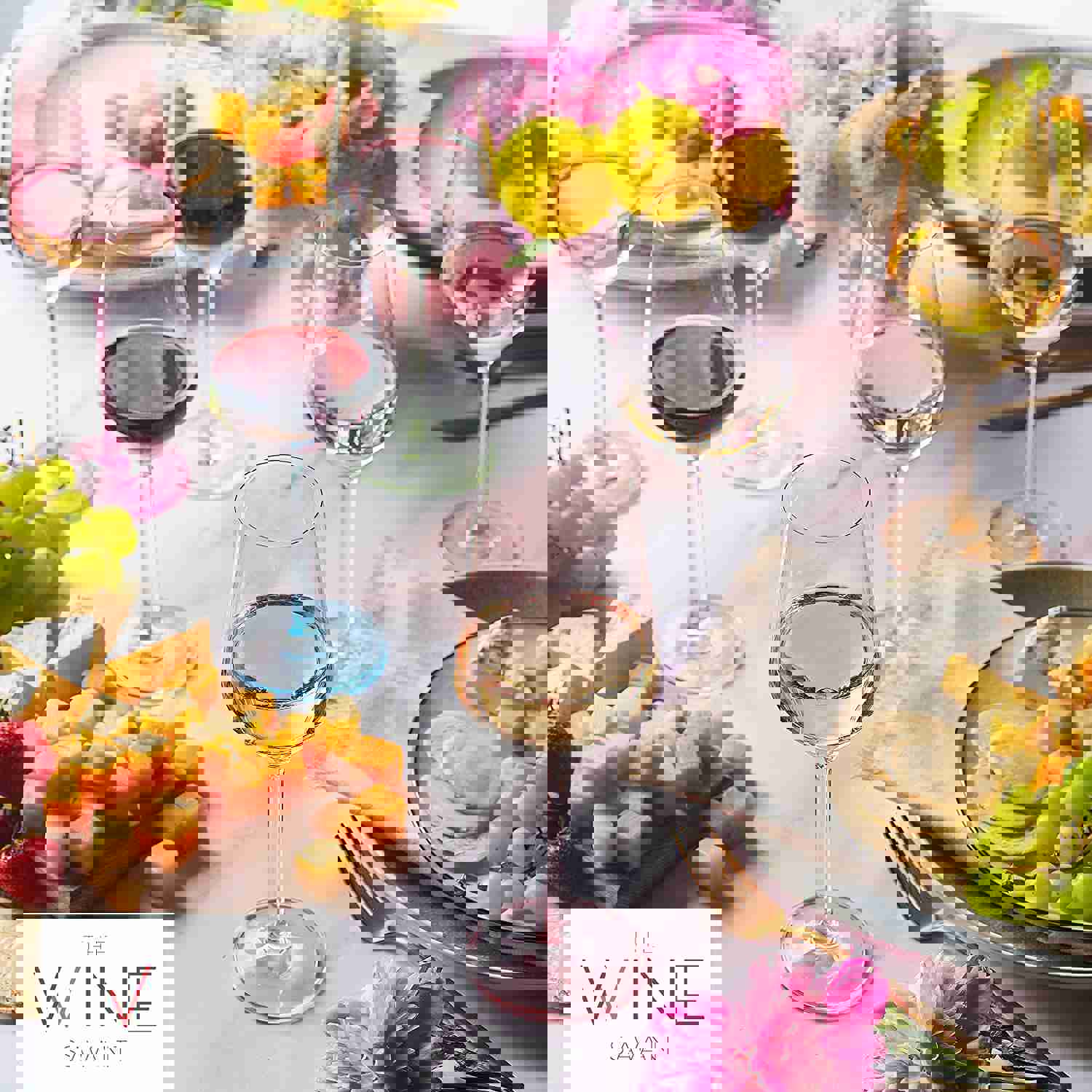 Colored Wine Glass Set, Large 12 oz Glasses Set of 6, Italian Style Hand Blown