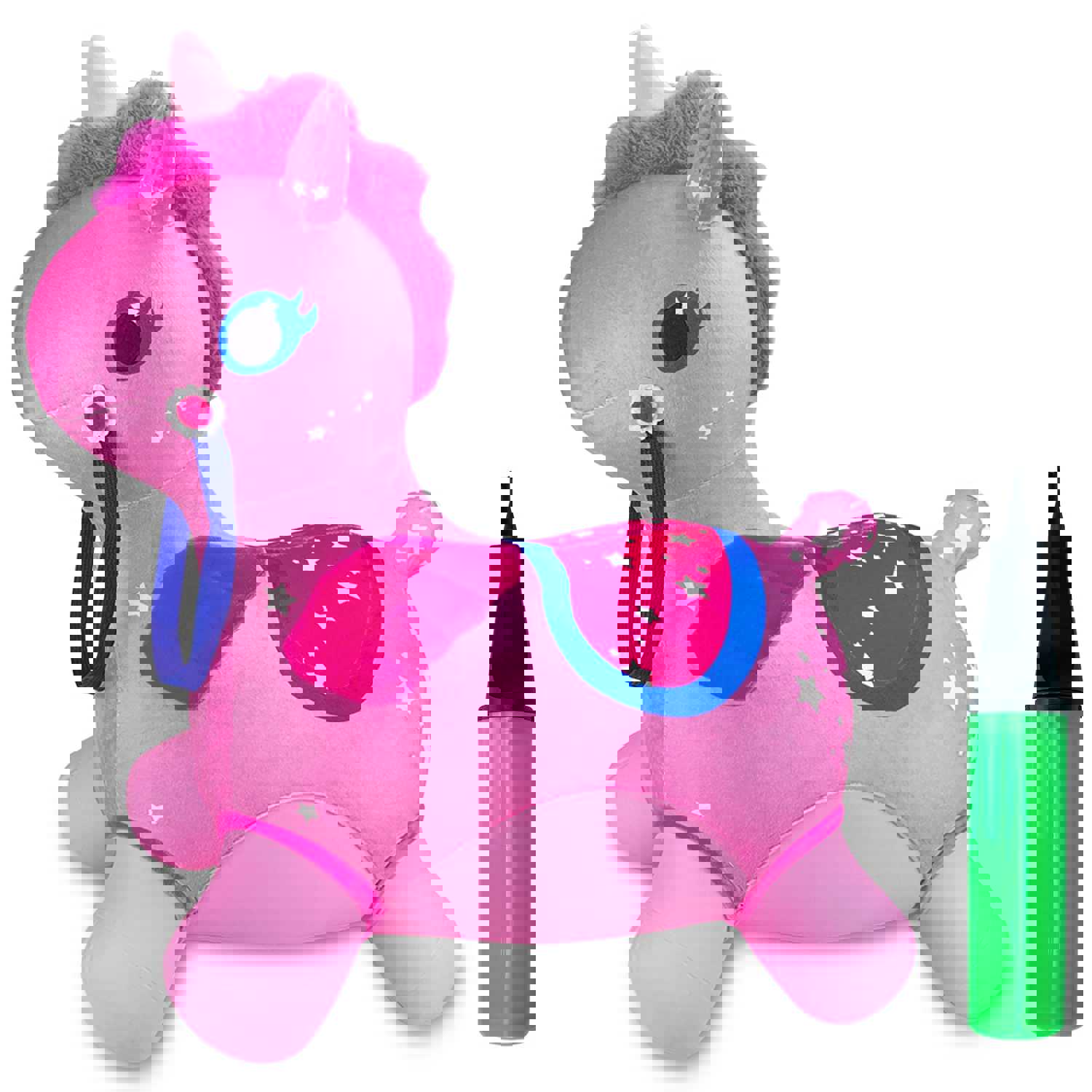 Inflatable Bouncy Unicorn Hopper Ride-On Toy for Kids with Pump - Indoor & Outdoor Fun