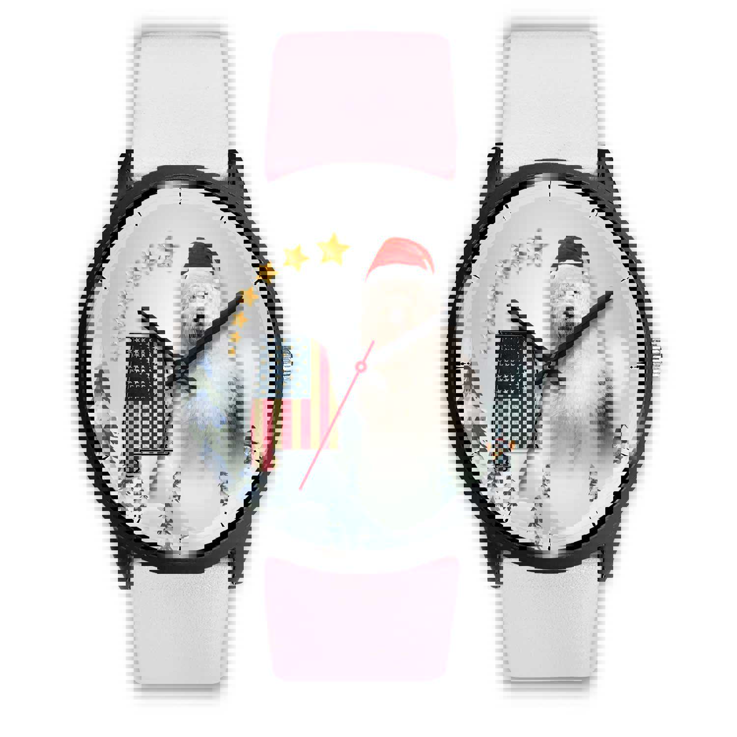 Old English Sheepdog Alabama Christmas Wrist Watch