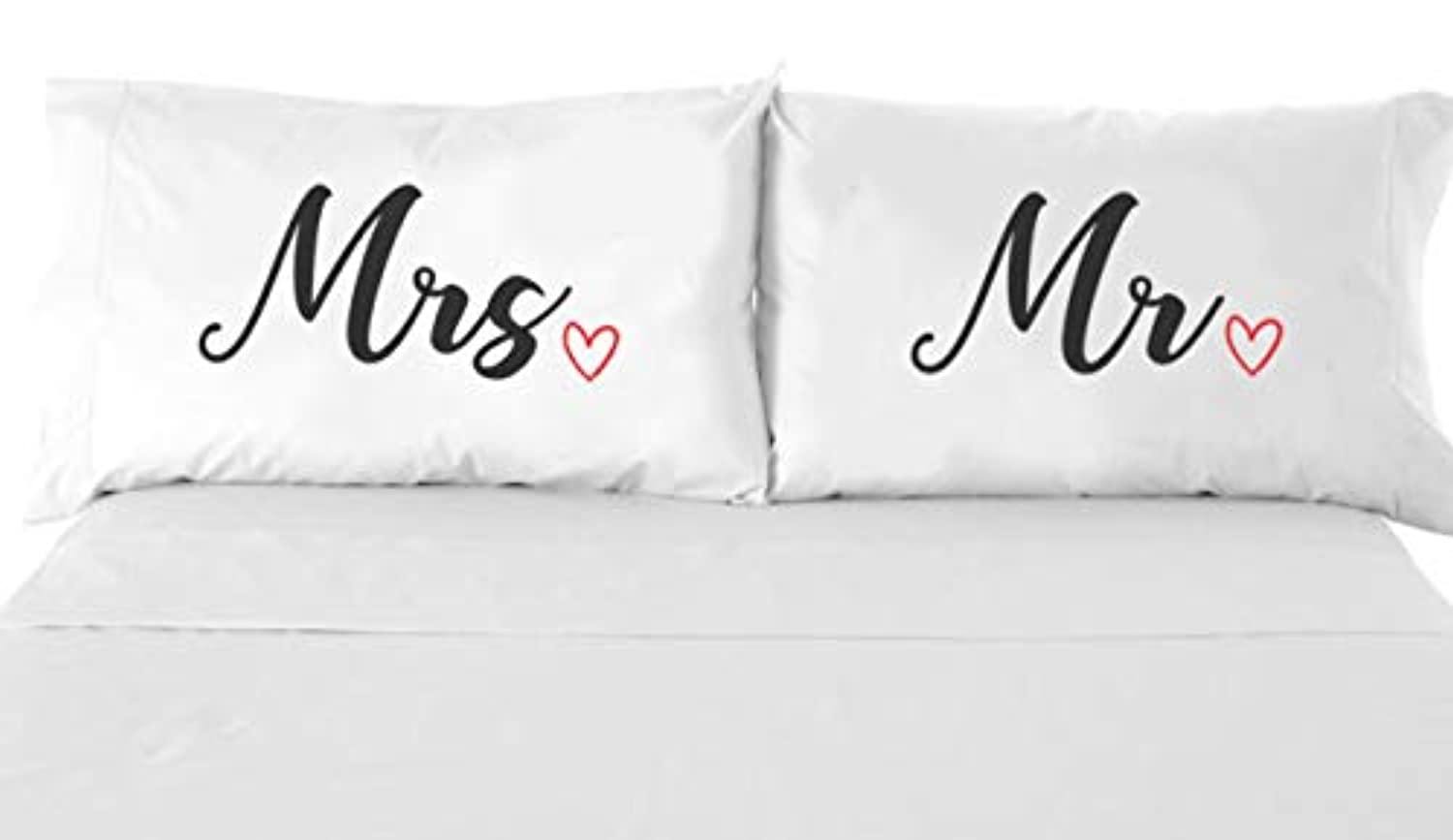 Mr & Mrs Pillowcases Wedding Gift His And Hers Pillowcases Couples Pillowcases