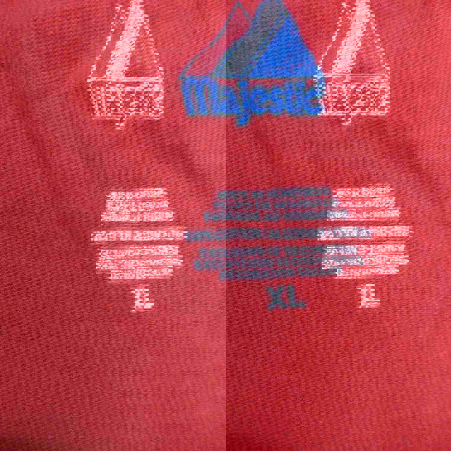 NFL Majestic Men's XL Red Chicago Blackhawks Crew Neck Sports Tee