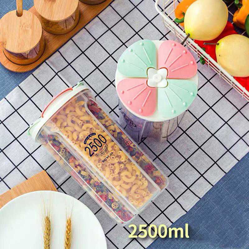 Transparent Sealed Food Storage Box with Multiple Compartments