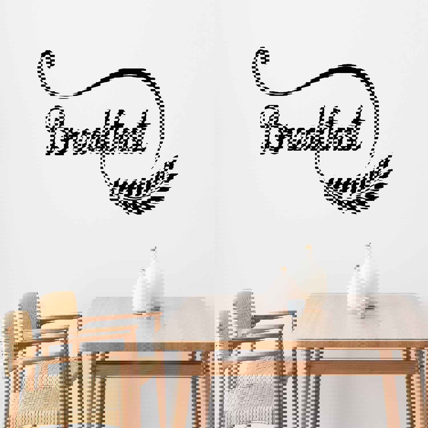 Vinyl Wall Decal Lettering Breakfast Logo Cafe Design Kitchen Decor Stickers Mural (g9336)