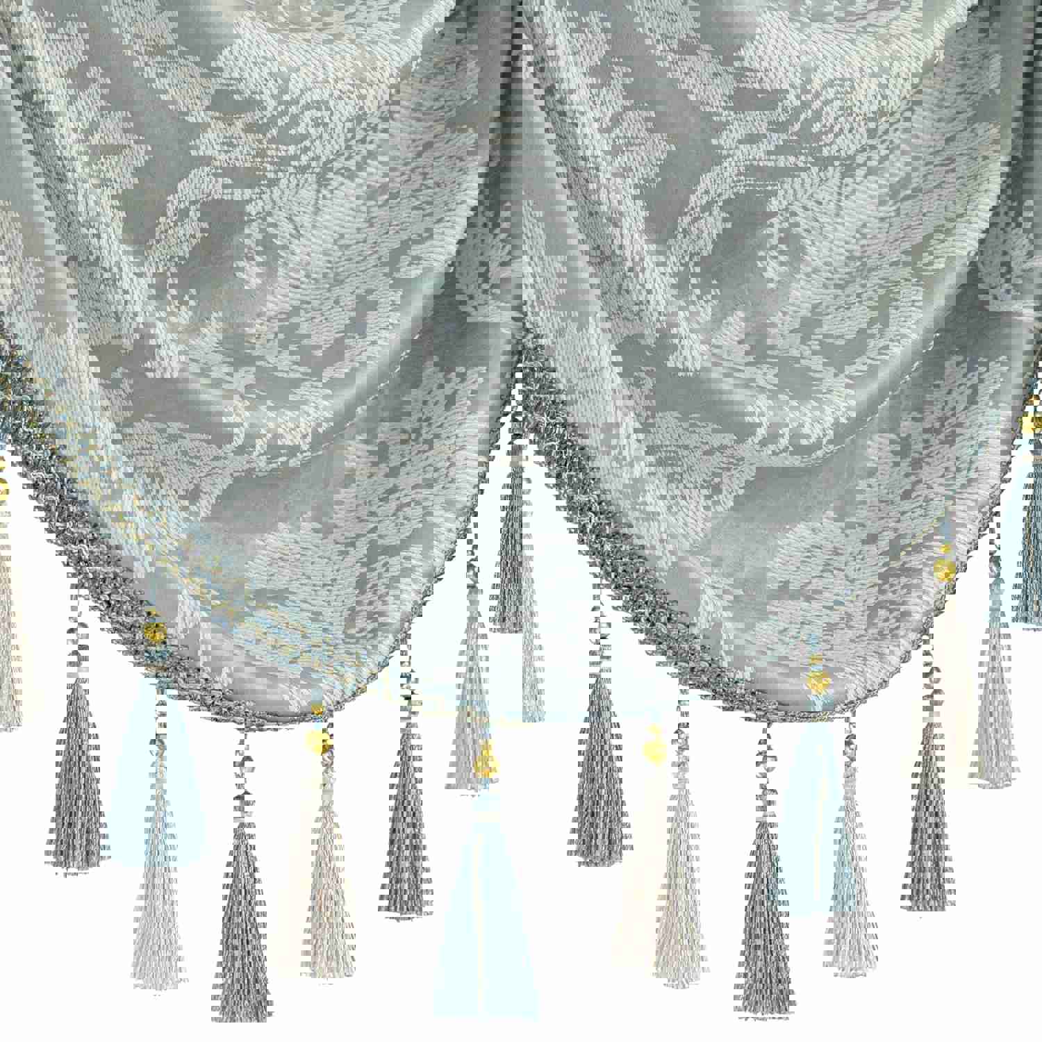 Canterbury Swag Valance with Beige Embroidery