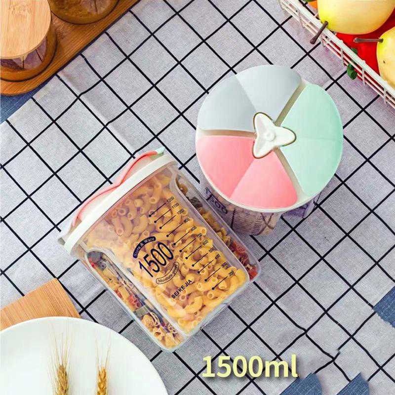 Transparent Sealed Food Storage Box with Multiple Compartments