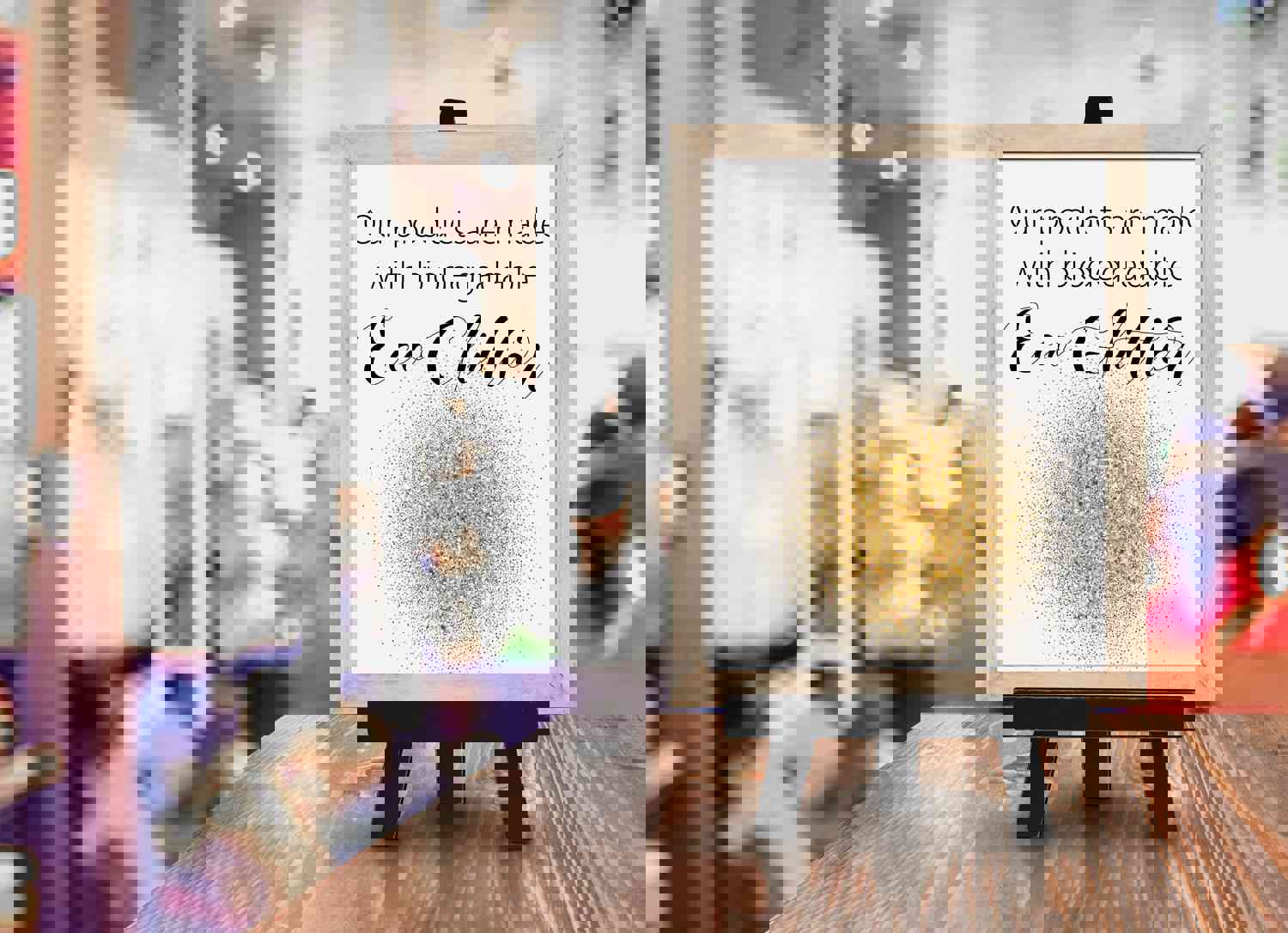 Eco Friendly Glitter Sign - Craft Show Printables