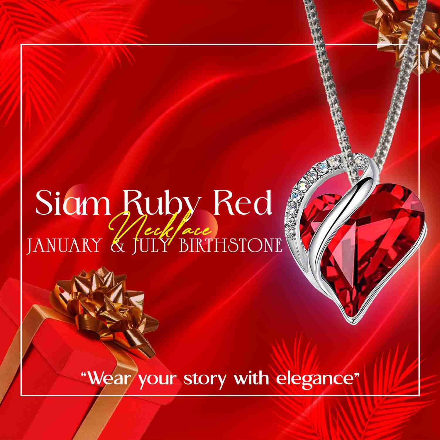 Infinity Love Heart Pendant - Sterling Silver Birthstone Necklace for Women