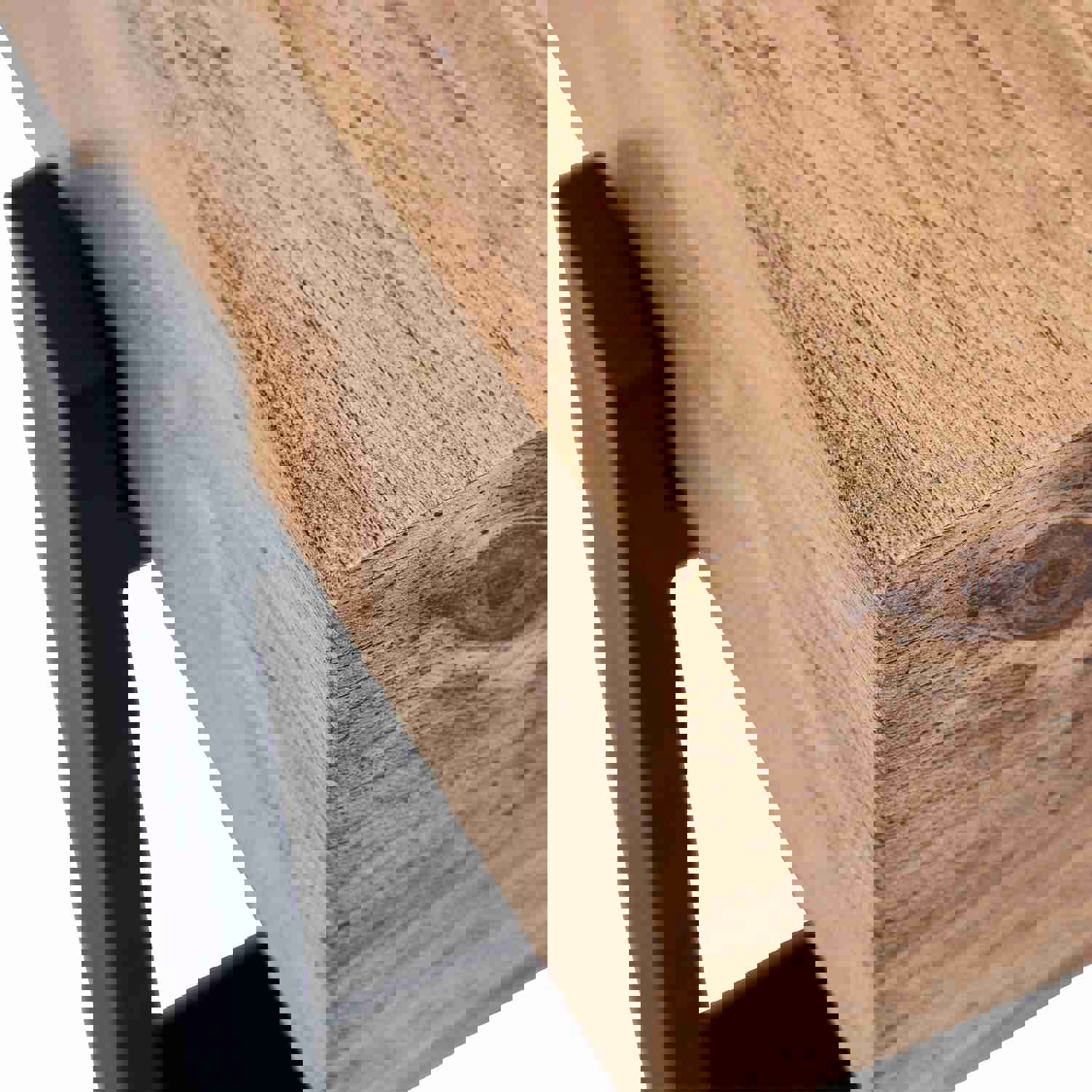 59 Inch Modern Dining Table, Rectangular Wooden Table Top with Metal Base for Dining Room, Home Office, Living Room