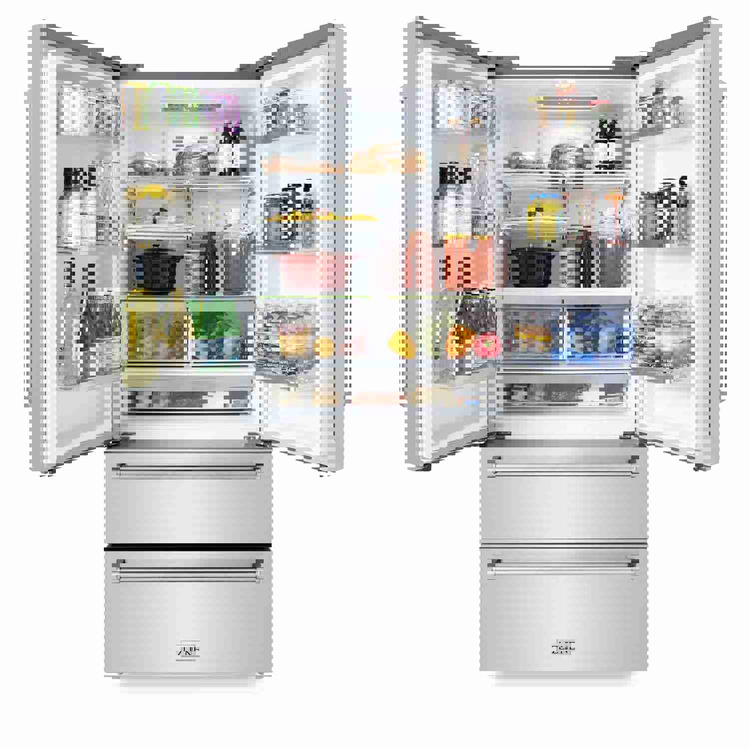 ZLINE 36 in. 22.5 cu. ft Built-in French Door Refrigerator with Ice Maker in Fingerprint Resistant Stainless Steel