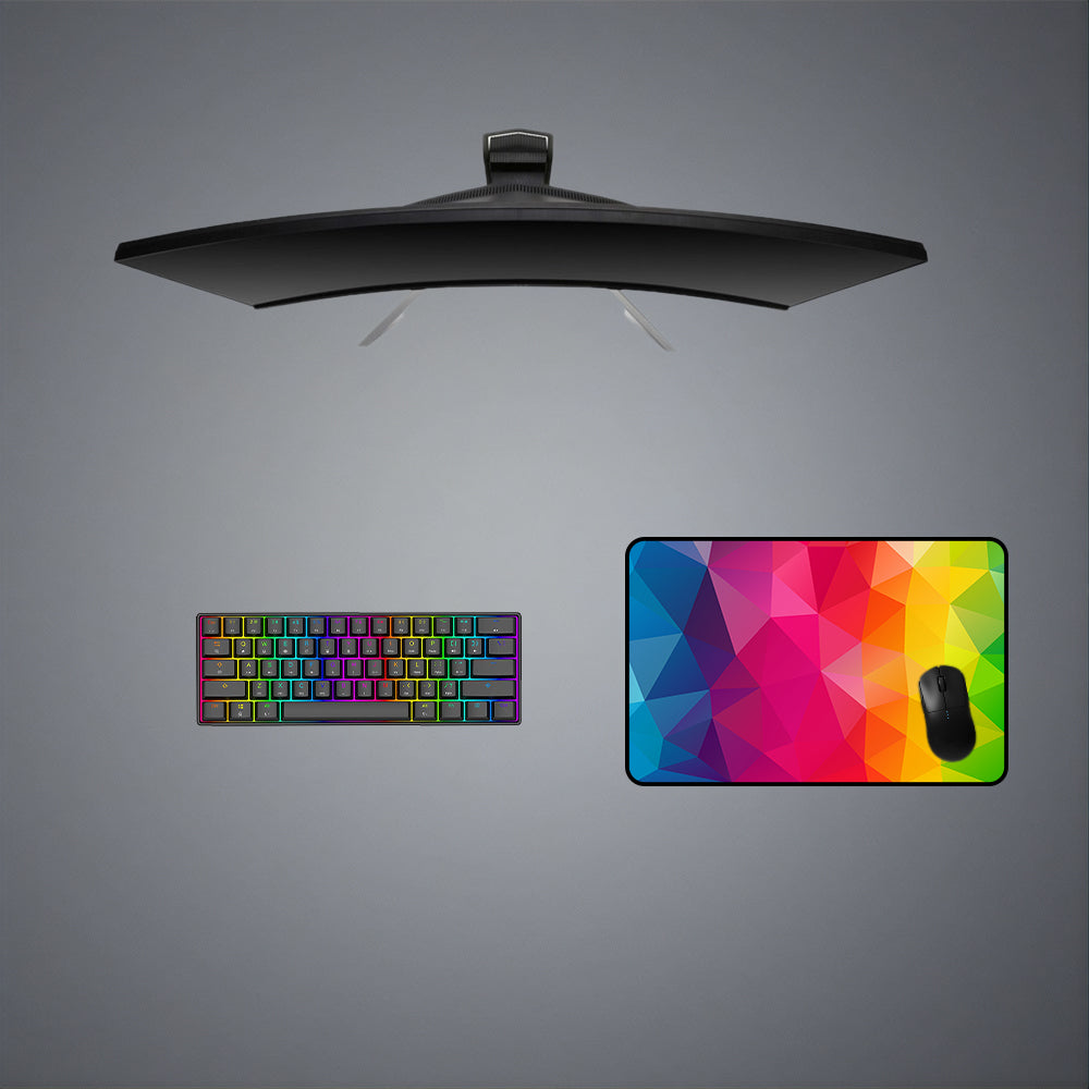 Multicolor Geometric Shapes Gaming Mouse Pad - M-XXL Size, Computer Desk Mat