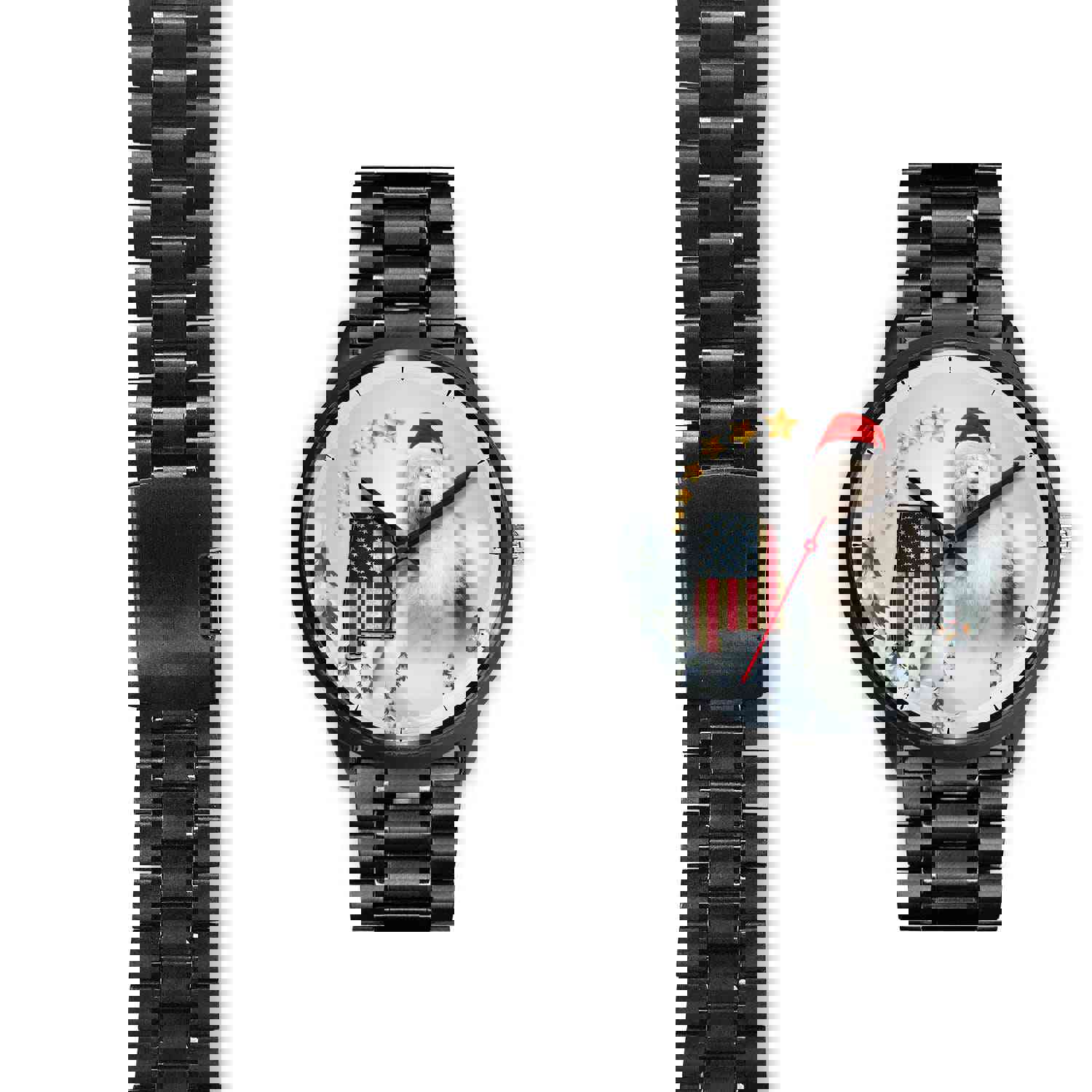 Old English Sheepdog Alabama Christmas Wrist Watch