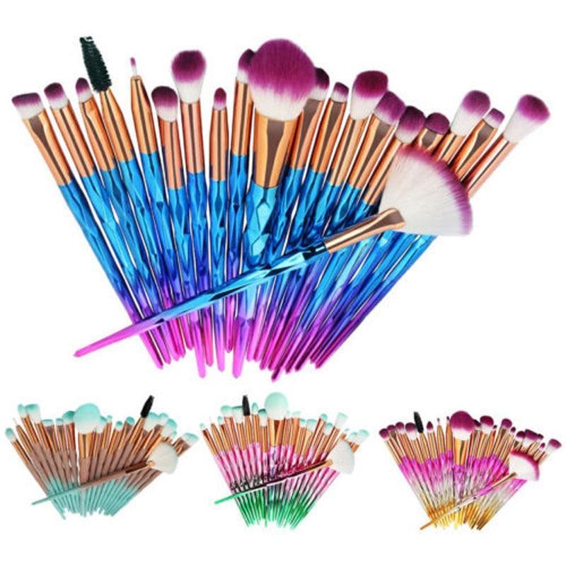 20PCS Unicorn Beauty Makeup Brushes Tool Set