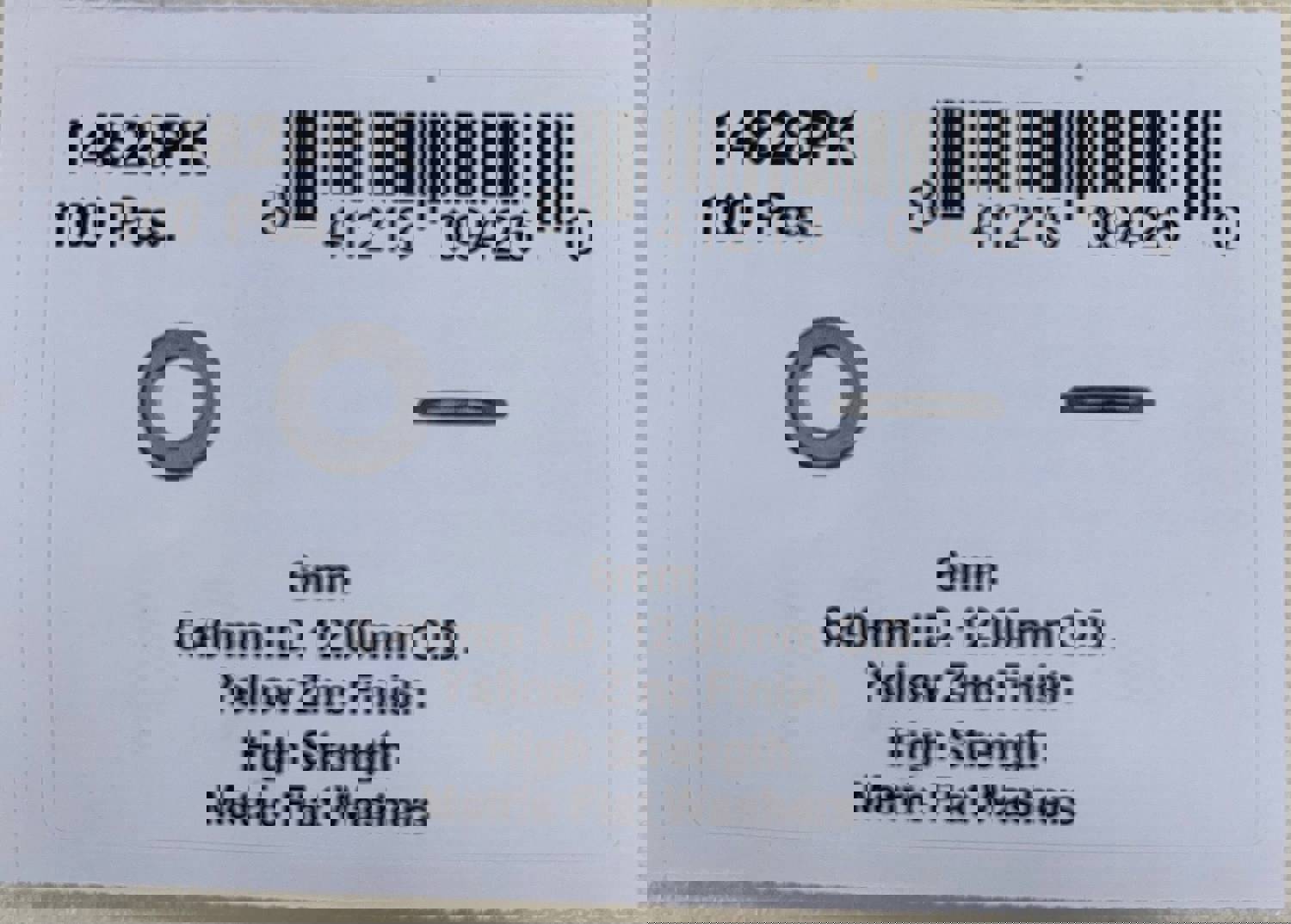 14828PK Harden Metric Flat Washers - DISCO Automotive Hardware