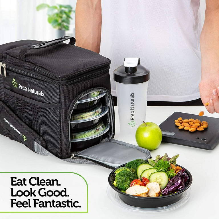 Prep Naturals - 10 Pack 24oz Disposable Meal Prep Containers with Lids, BPA-Free Plastic Food Storage