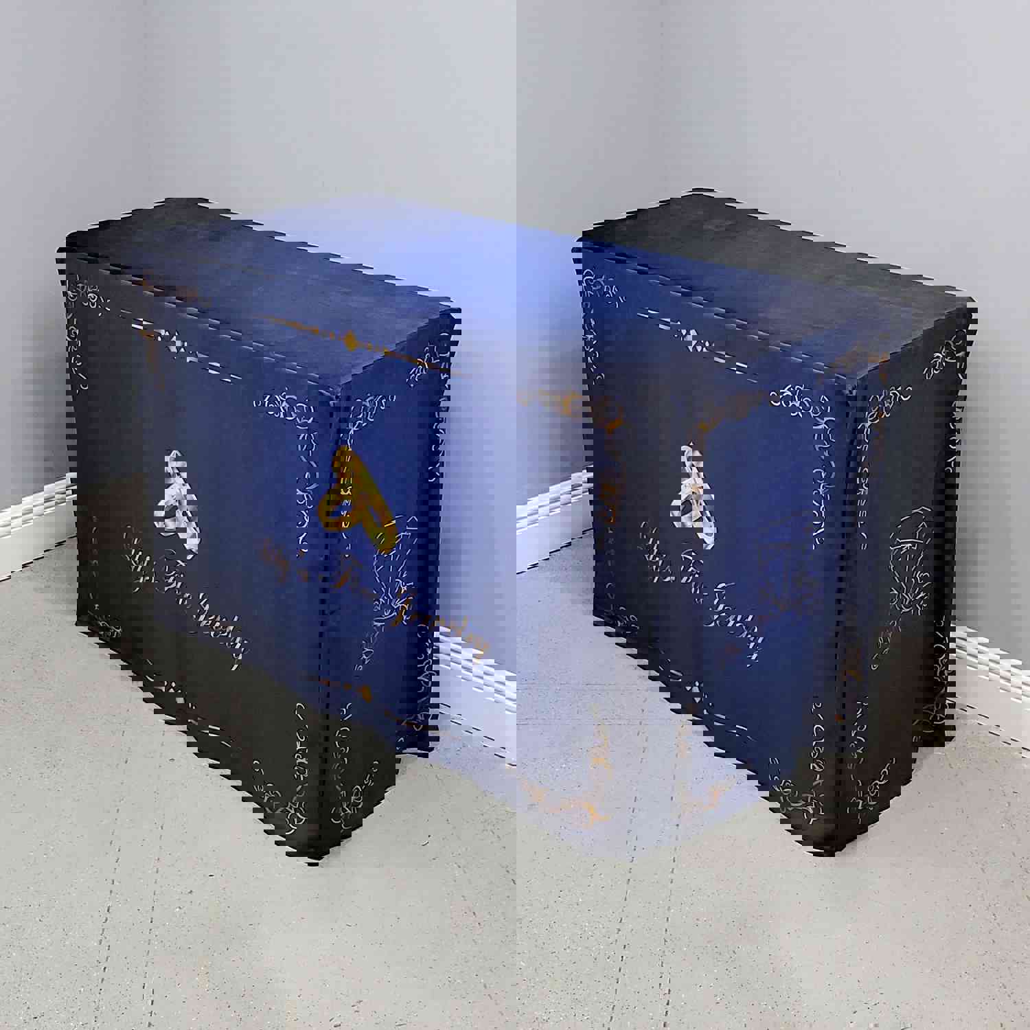 4 Custom Printed Velvet Fitted Table Cover - All Over Print