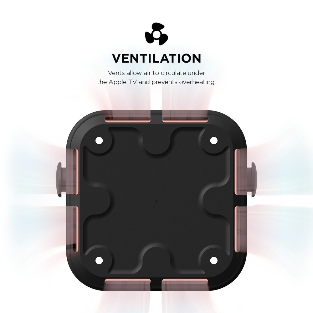 Multi Mount for Apple TV [Black] - Versatile Wall, Magnetic & Strap Mounting