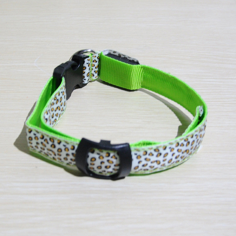 Nylon LED Dog Collar with Night Safety Flashing Light for Small, Medium, Large Dogs