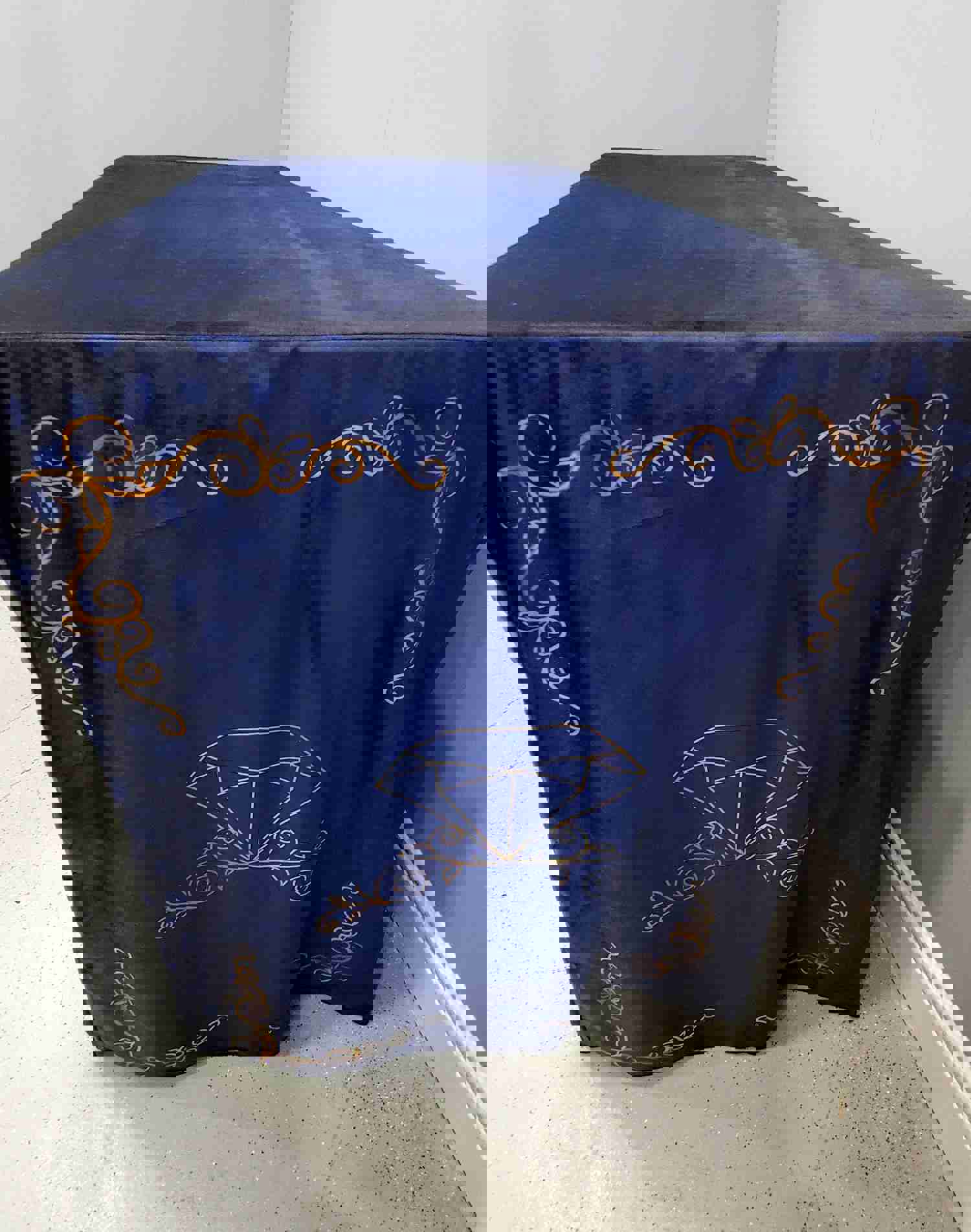 4 Custom Printed Velvet Fitted Table Cover - All Over Print