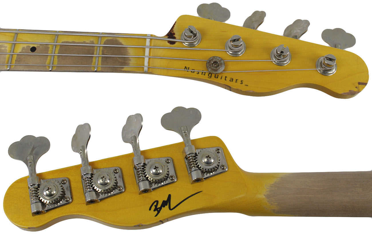 Nash PB-55 Bass Guitar, 3-Tone Burst, Heavy Aging
