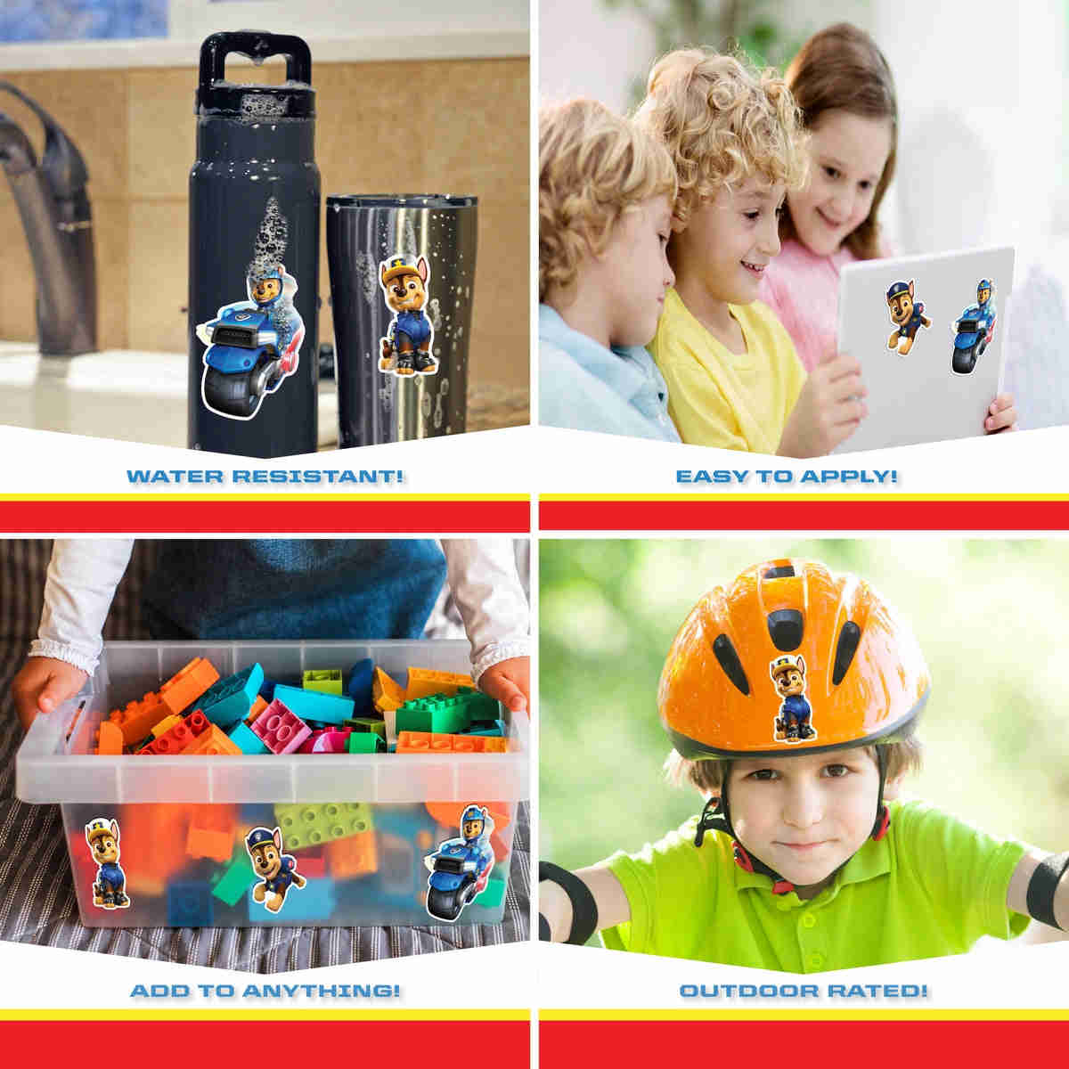 Paw Patrol Chase Decals - Fun and Durable Stickers for Fans