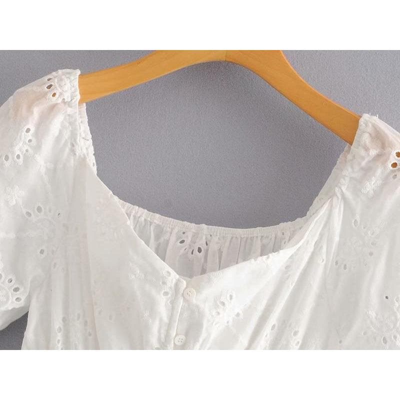 FASHION V-NECK MINI DRESS - Polyester & Cotton Casual Dress