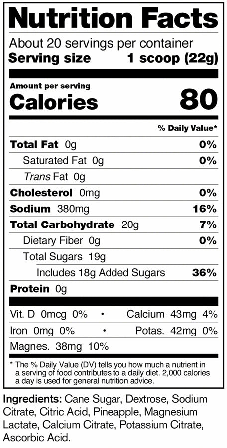 Skratch Labs Sport Hydration Drink Mix Pineapple - 20 Servings (Resealable)