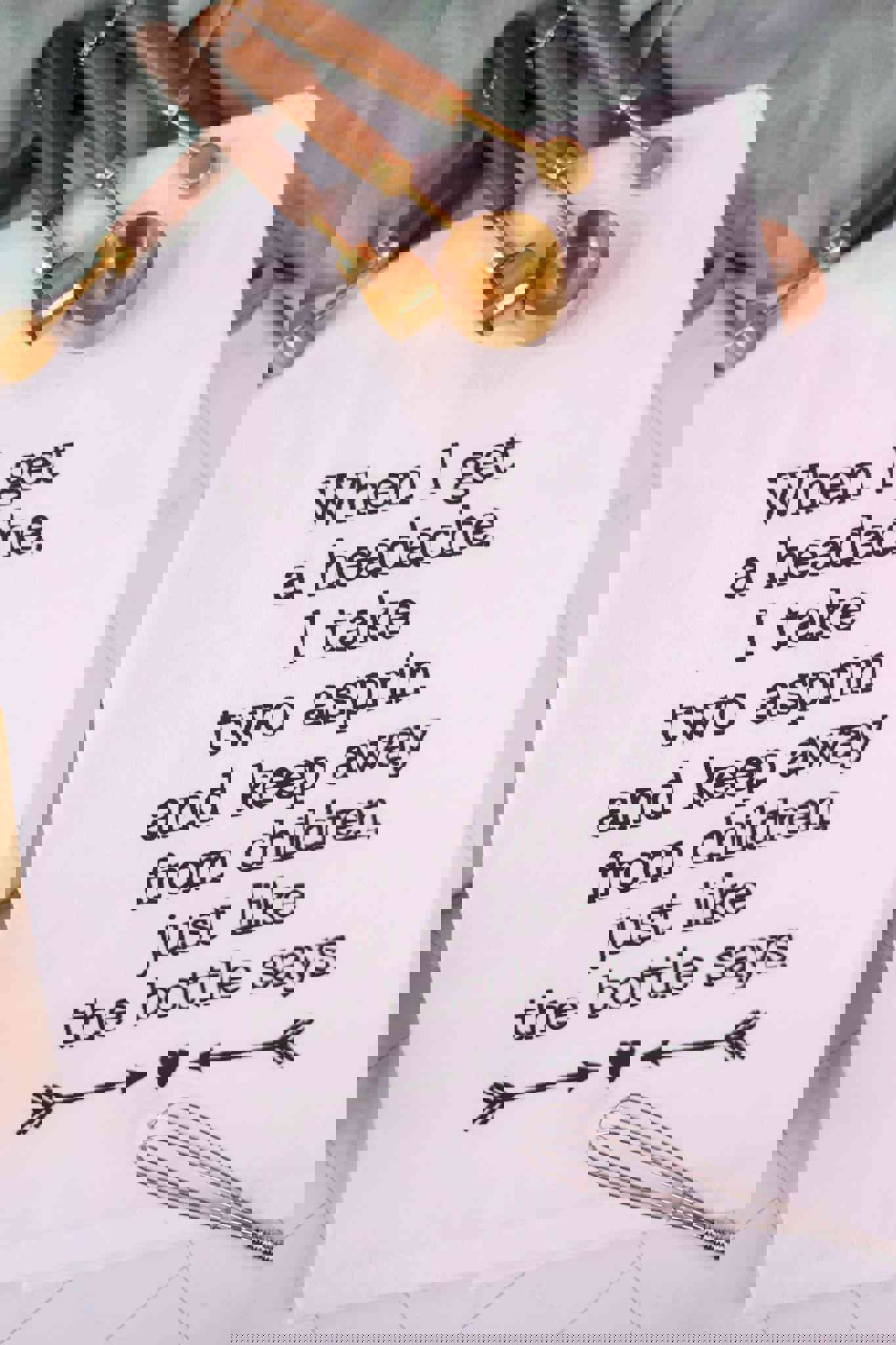 Hilarious Headache Kitchen Towel - Hand-Printed on 100% Cotton