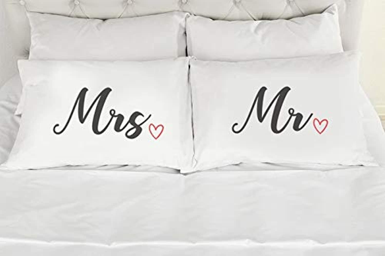 Mr & Mrs Pillowcases Wedding Gift His And Hers Pillowcases Couples Pillowcases