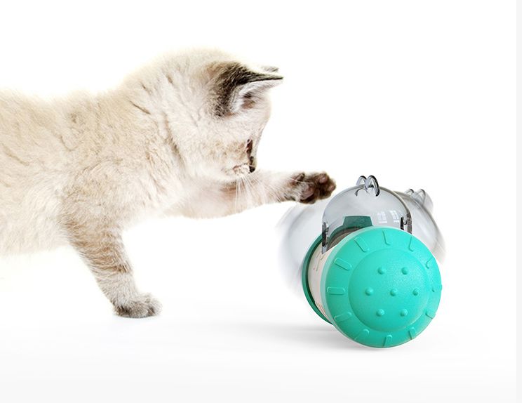 Interactive Dog Treat Leaking Toy with Wheel for Puppies and Cats