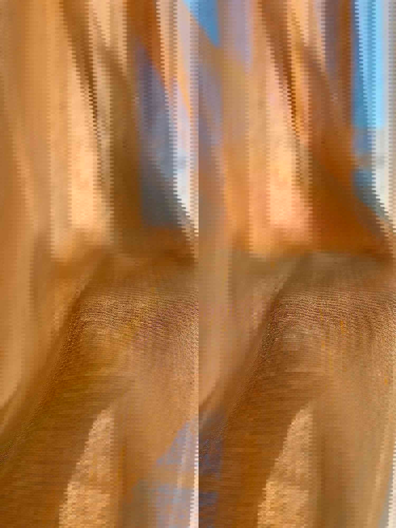 Pinch Pleated Custom Luxury Orange Sheer Curtain For Living Room