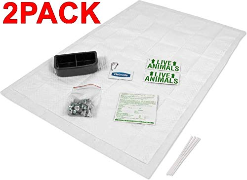 Petmate 290300 Kennel Travel Kit for Pets (2 Pack) with Food & Water Bowls & Security Hardware