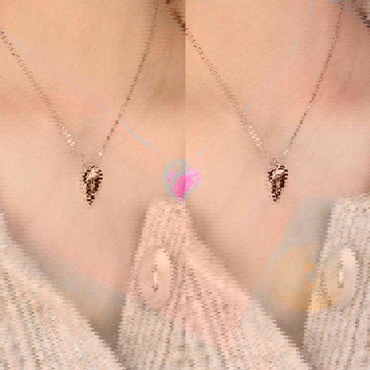 Infinity Love Heart Pendant - Sterling Silver Birthstone Necklace for Women