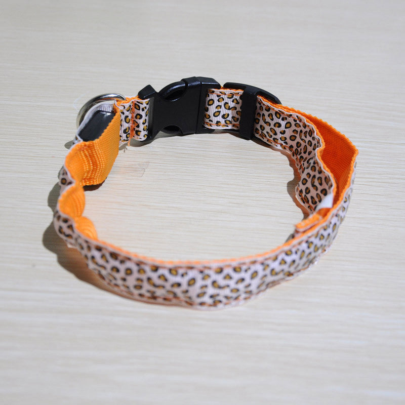 Nylon LED Dog Collar with Night Safety Flashing Light for Small, Medium, Large Dogs