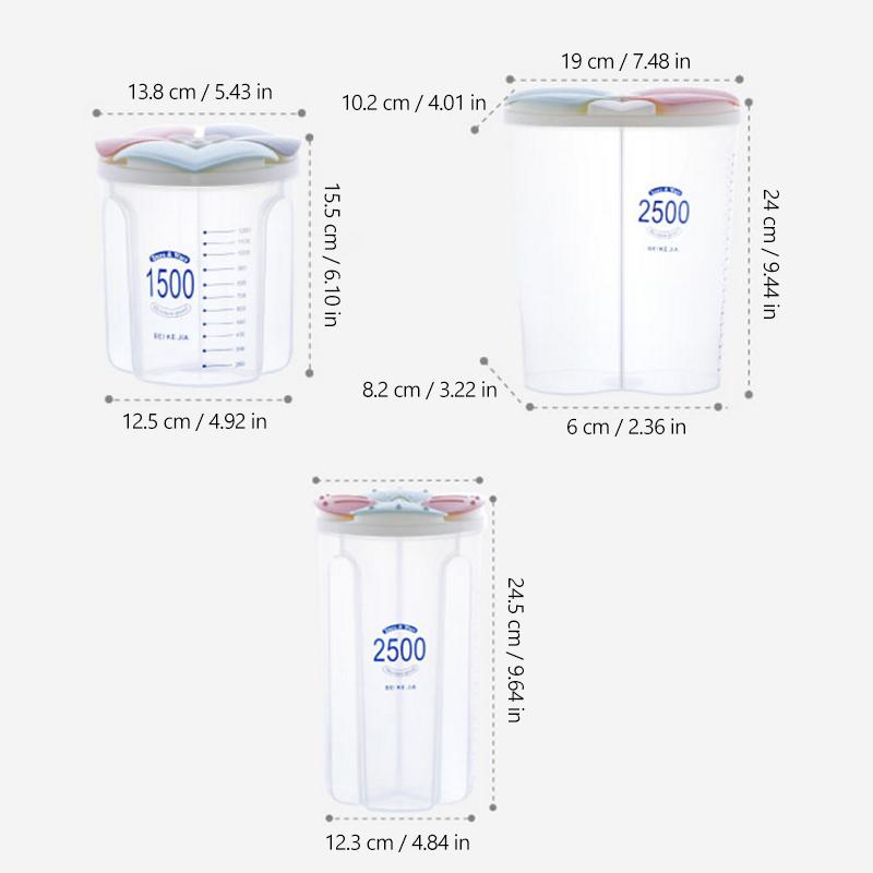 Transparent Sealed Food Storage Box with Multiple Compartments