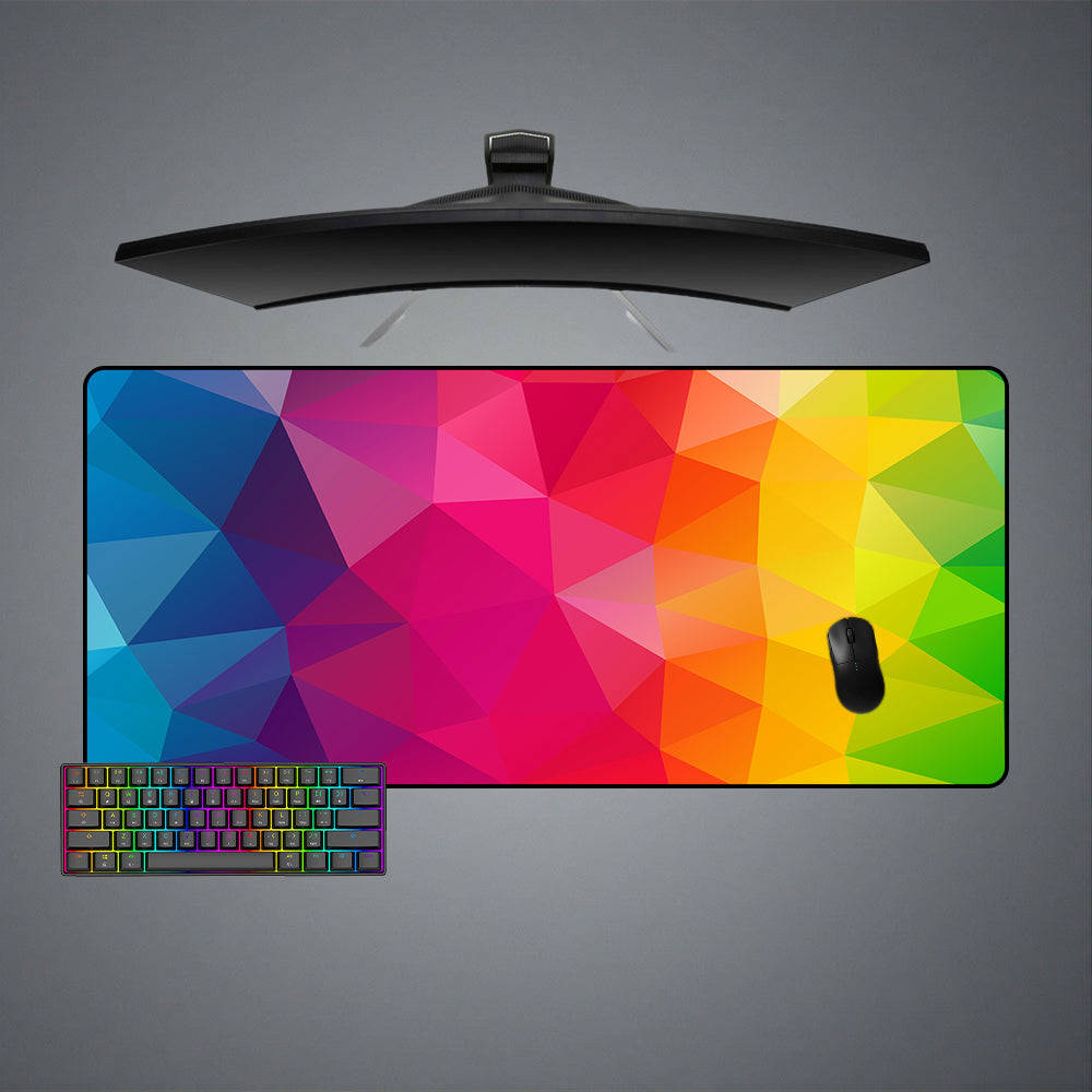 Multicolor Geometric Shapes Gaming Mouse Pad - M-XXL Size, Computer Desk Mat