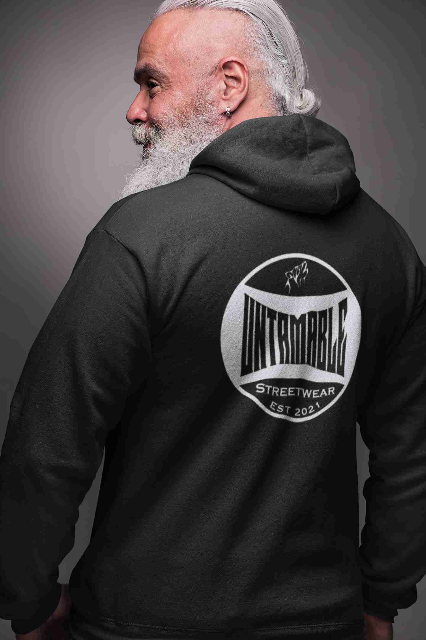 Untamable Clothing Streetwear Zippered Hoodie Mens HTV