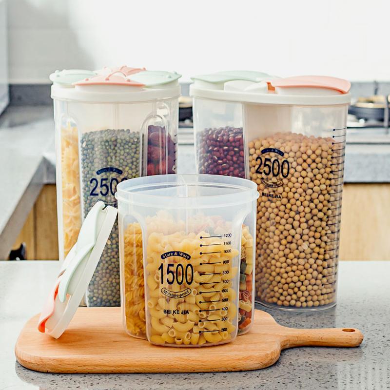 Transparent Sealed Food Storage Box with Multiple Compartments