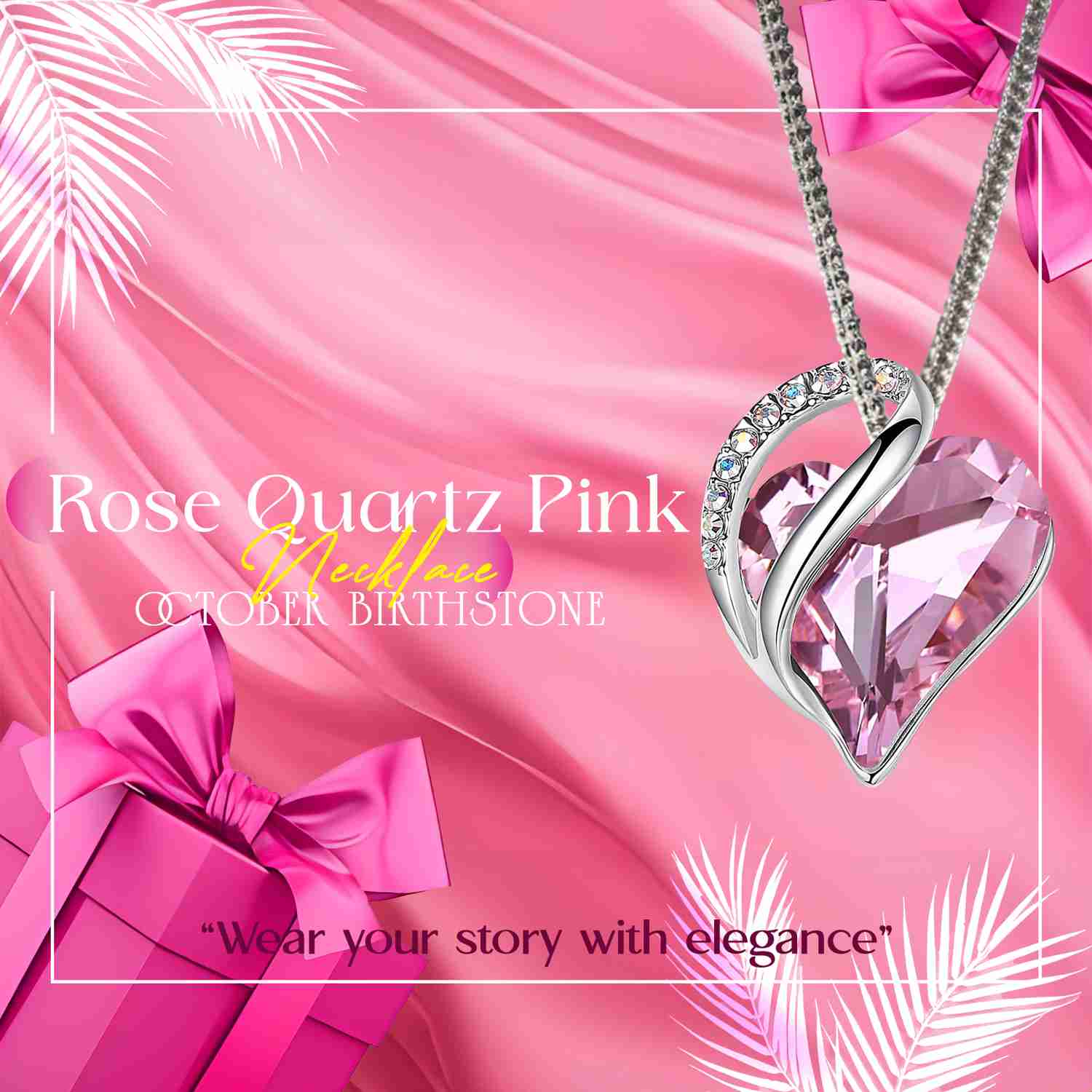 Infinity Love Heart Pendant - Sterling Silver Birthstone Necklace for Women