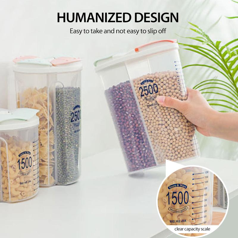 Transparent Sealed Food Storage Box with Multiple Compartments